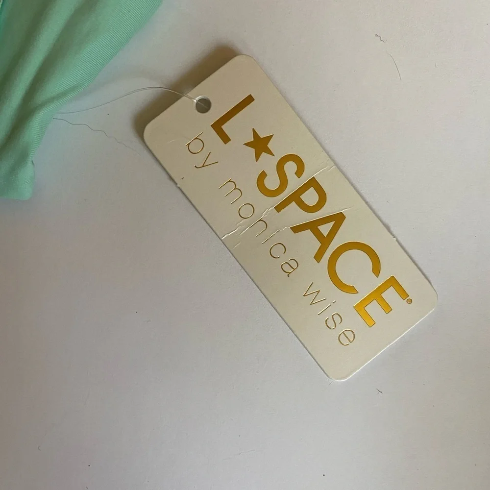 L Space Fringe Bandeau Bikini Top NWT